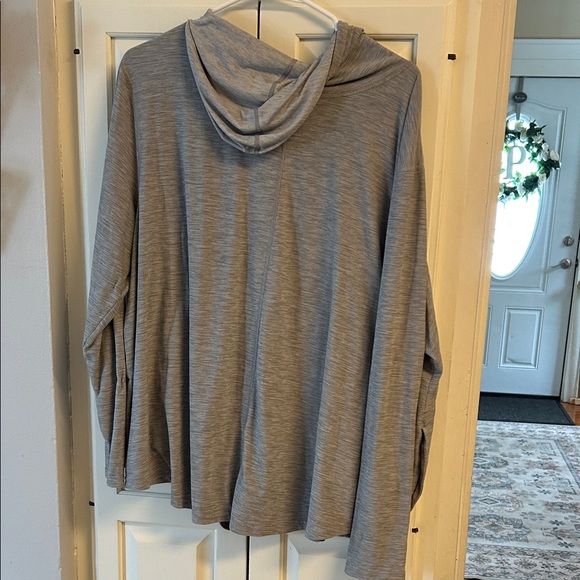 Gray Hooded Long Sleeve Top Old Navy Active 3x - Picture 5 of 5